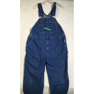 Key Imperial Blue Denim Bib Overalls Mens 42x29 Workwear Carpenter Relaxed EUC